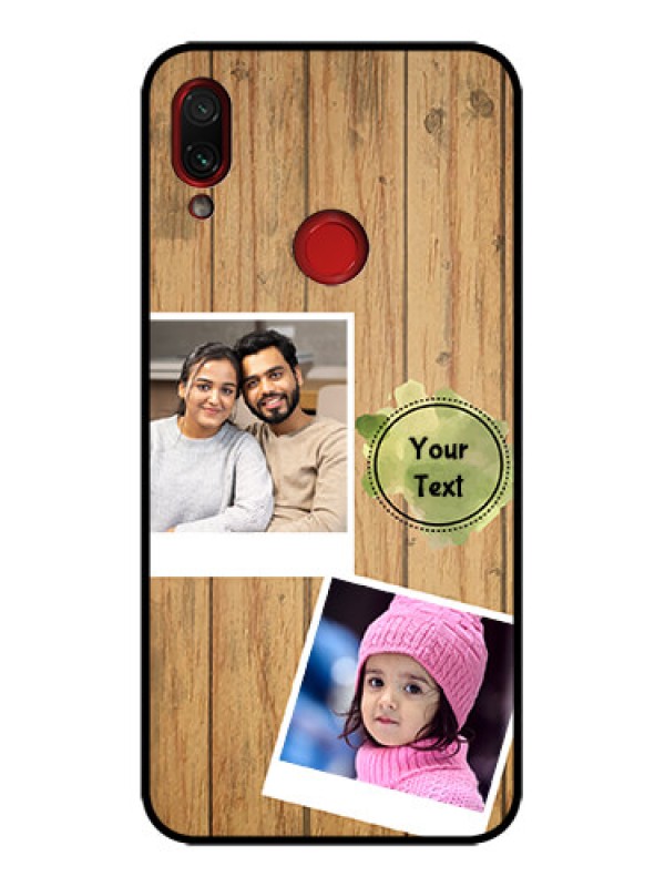 Custom Redmi Note 7 Custom Metal Phone Case - Wooden Texture Design