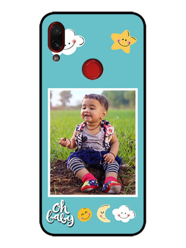 Custom Redmi Note 7 Custom Metal Phone Case - Smiley Kids Stars Design