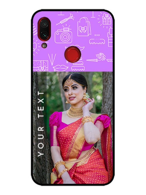 Custom Redmi Note 7 Custom Metal Phone Case - Birthday Icons Design