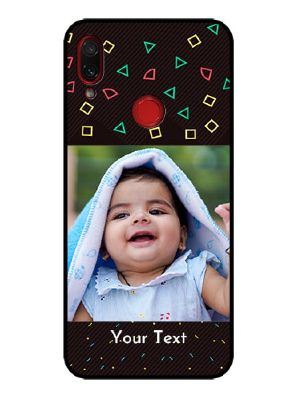 Custom Redmi Note 7 Custom Metal Phone Case - With Confetti Birthday Design