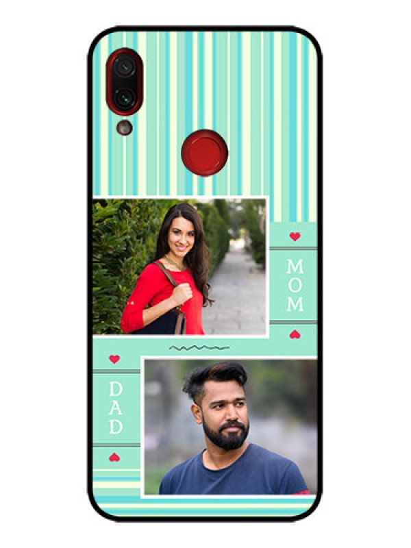 Custom Redmi Note 7 Custom Metal Phone Case - Mom and Dad Pic Design