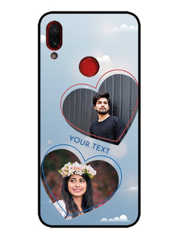 Custom Redmi Note 7 Custom Metal Phone Case - Blue Color Couple Design