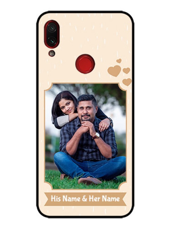 Custom Redmi Note 7 Custom Metal Phone Case - With Confetti Love Design