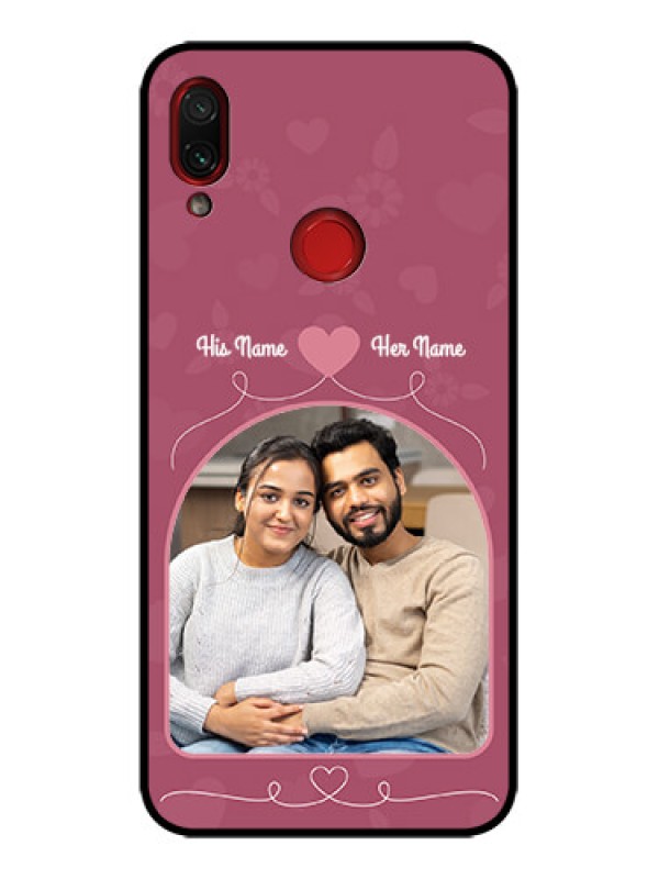 Custom Redmi Note 7 Custom Metal Phone Case - Love Floral Design