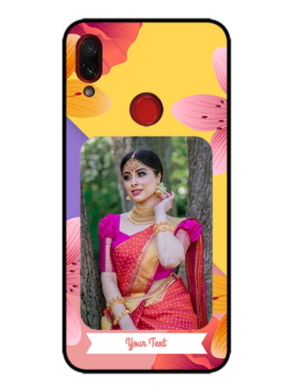 Custom Redmi Note 7 Custom Metal Phone Case - 3 Image With Vintage Floral Design