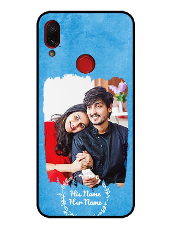 Custom Redmi Note 7 Custom Metal Phone Case - Blue Color Vintage Design