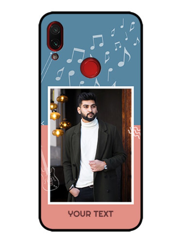 Custom Redmi Note 7 Custom Metal Phone Case - With Color Musical Note Design