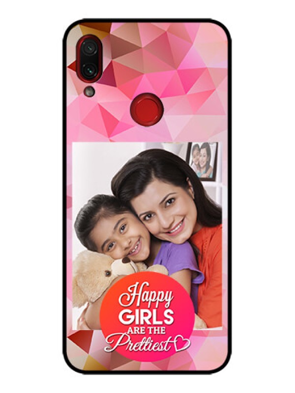 Custom Redmi Note 7 Custom Metal Phone Case - Abstract Triangle Design