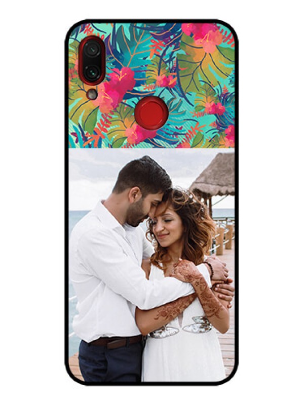 Custom Redmi Note 7 Custom Metal Phone Case - Watercolor Floral Design