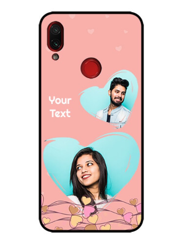 Custom Redmi Note 7 Custom Metal Phone Case - Love Doodle Design