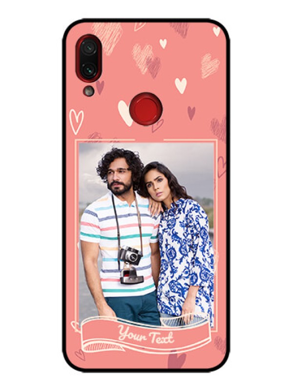 Custom Redmi Note 7 Custom Metal Phone Case - Love Doodle Art Design