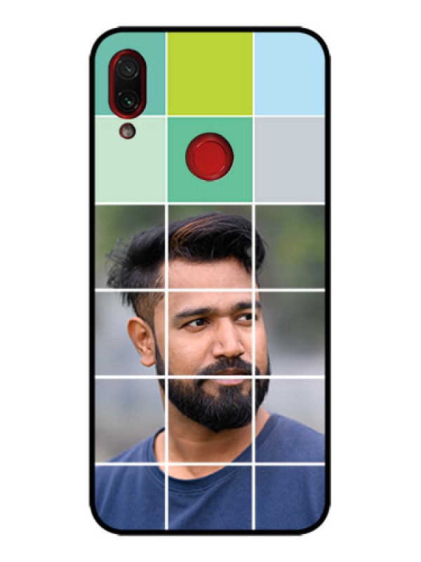 Custom Redmi Note 7 Custom Metal Phone Case - With White Box Pattern