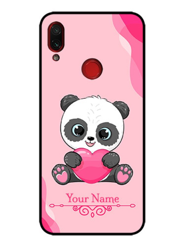 Custom Redmi Note 7 Custom Metal Phone Case - Cute Panda Design