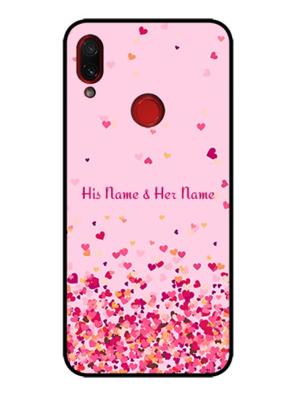 Custom Redmi Note 7 Custom Metal Phone Case - Floating Hearts Design