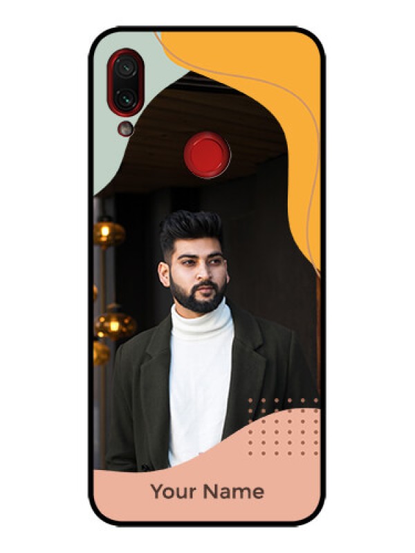 Custom Redmi Note 7 Custom Metal Phone Case - Tri - Coloured Overlay Design