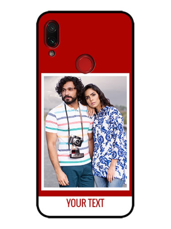Custom Redmi Note 7s Custom Metal Phone Case - Red Color Design