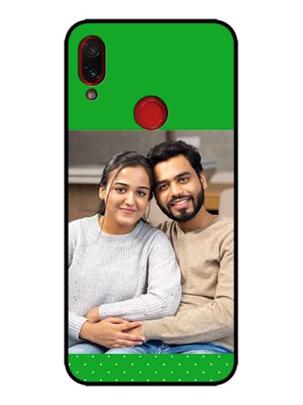 Custom Redmi Note 7s Custom Metal Phone Case - Green Pattern Design