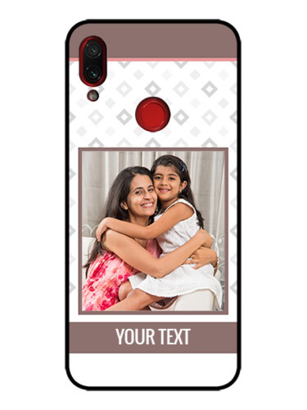 Custom Redmi Note 7s Custom Metal Phone Case - Simple Diamond Design