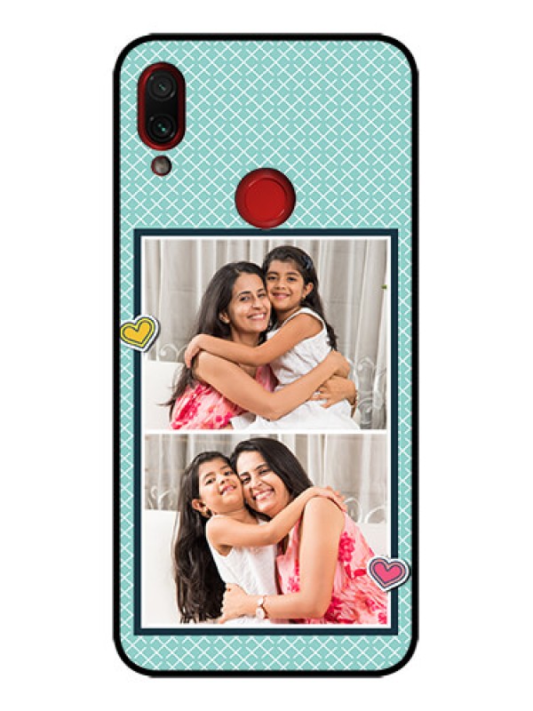 Custom Redmi Note 7s Custom Metal Phone Case - 2 Image Holder With Pattern Design