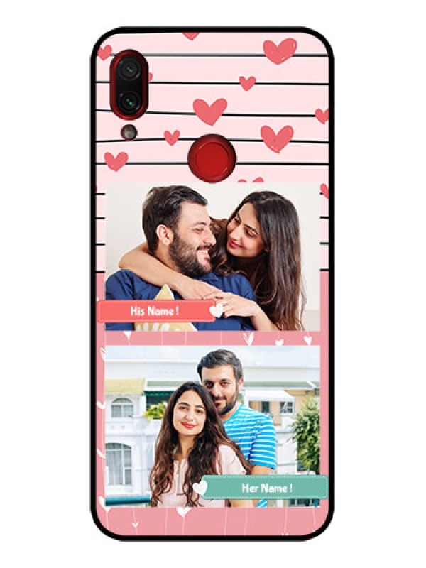 Custom Redmi Note 7s Custom Metal Phone Case - Photo With Heart Design