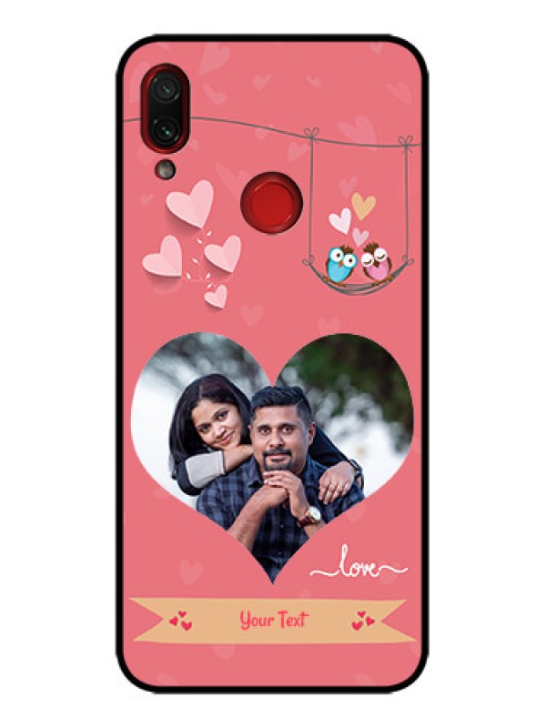 Custom Redmi Note 7s Custom Metal Phone Case - Peach Color Love Design