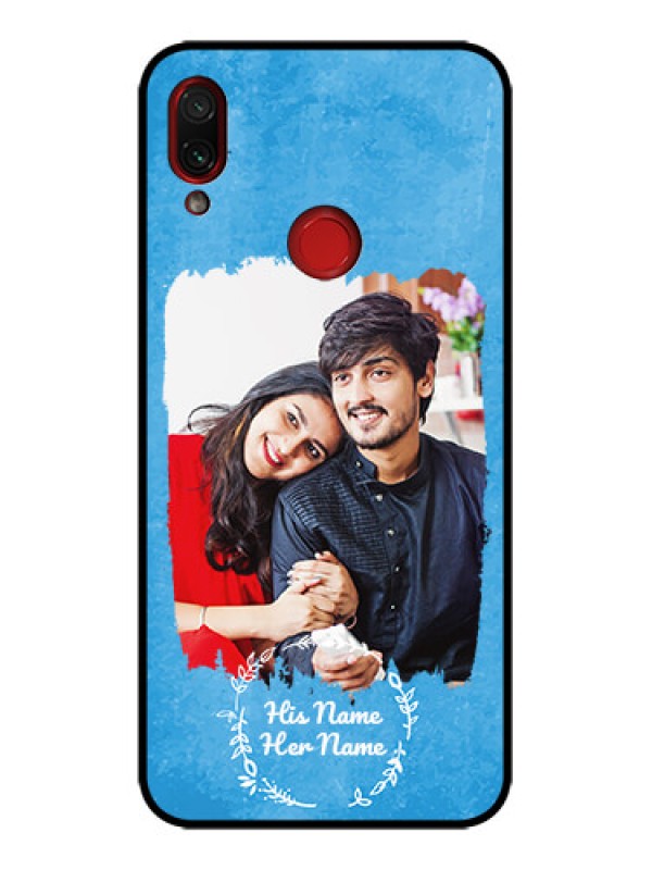 Custom Redmi Note 7s Custom Metal Phone Case - Blue Color Vintage Design