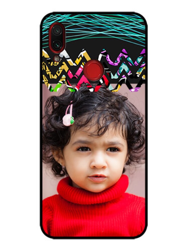 Custom Redmi Note 7s Custom Metal Phone Case - Neon Abstract Design