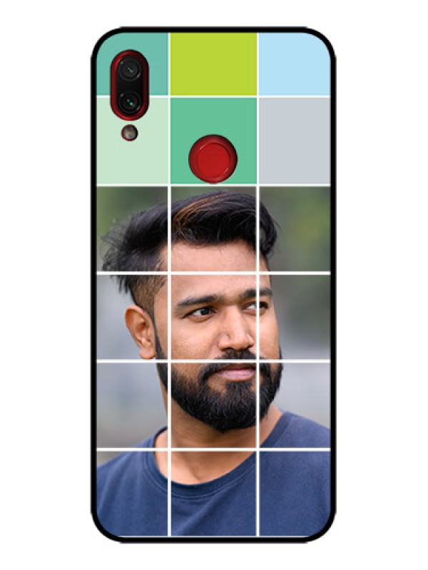 Custom Redmi Note 7s Custom Metal Phone Case - With White Box Pattern