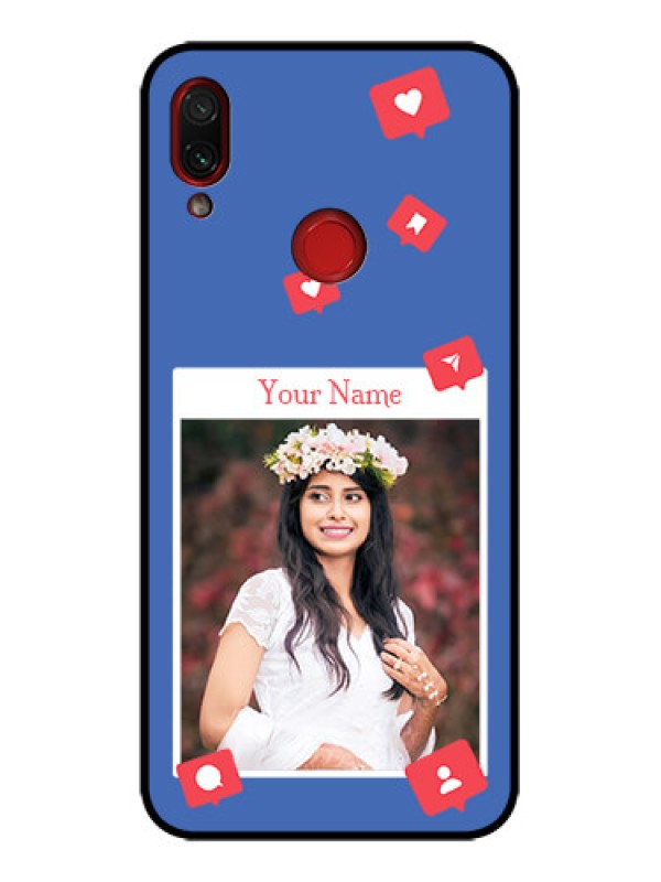 Custom Redmi Note 7s Custom Metal Phone Case - Like Share And Comment Design