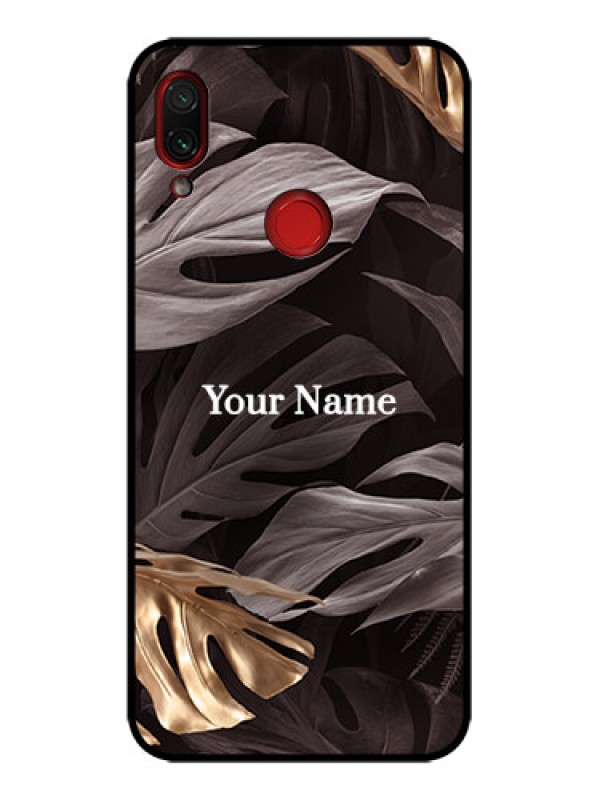 Custom Redmi Note 7s Custom Metal Phone Case - Wild Leaves Digital Paint Design