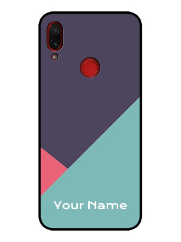 Custom Redmi Note 7s Custom Metal Phone Case - Tri Color Abstract Design