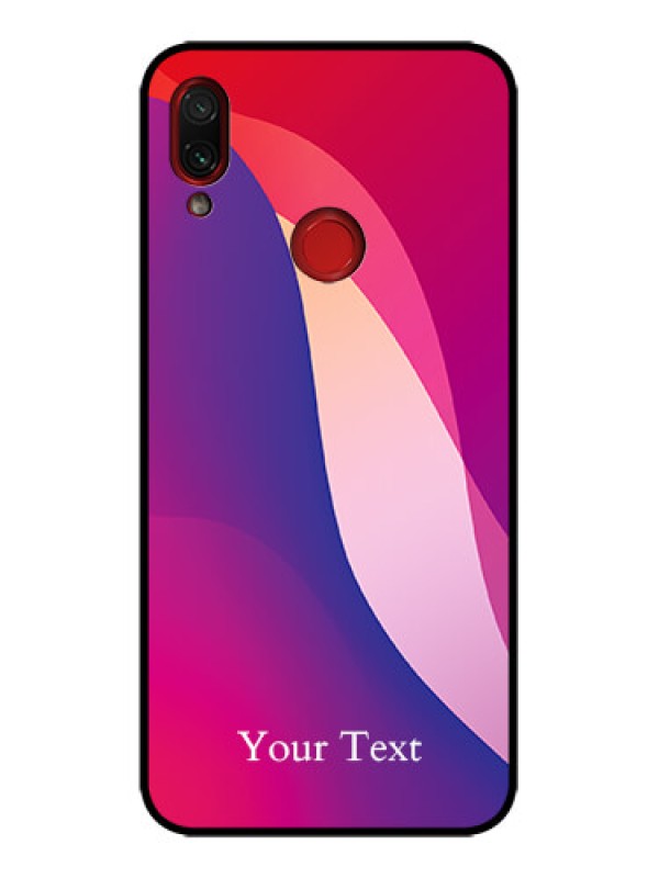 Custom Redmi Note 7s Custom Metal Phone Case - Digital Abstract Overlap Design