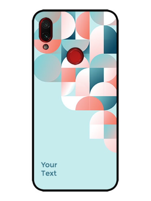 Custom Redmi Note 7s Custom Metal Phone Case - Stylish Semi - Circle Pattern Design