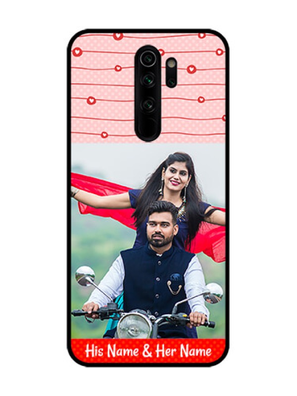 Custom Redmi Note 8 Pro Custom Metal Phone Case - Red Pattern Case Design