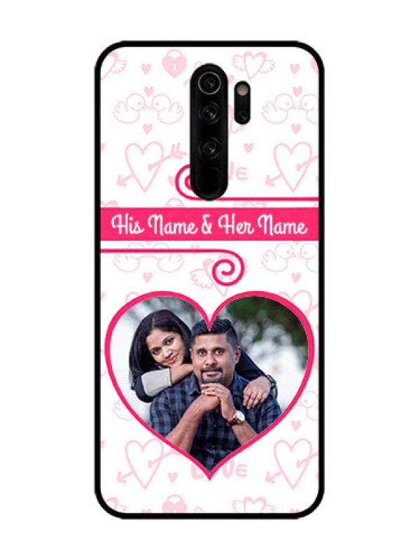 Custom Redmi Note 8 Pro Custom Metal Phone Case - Heart Shape Love Design