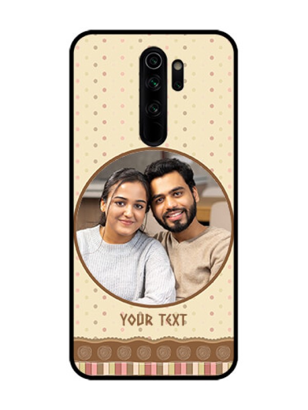 Custom Redmi Note 8 Pro Custom Metal Phone Case - Brown Dotted Mobile Case Design