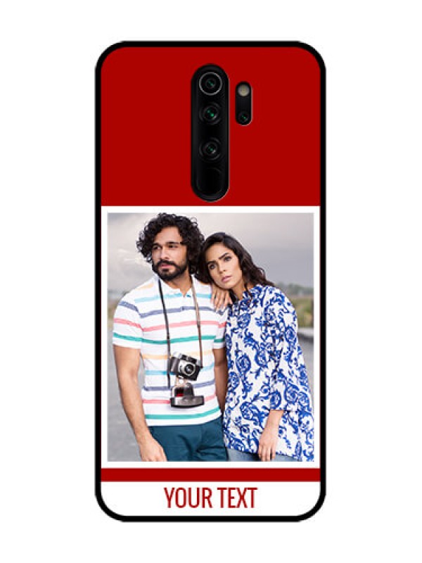 Custom Redmi Note 8 Pro Custom Metal Phone Case - Red Color Design