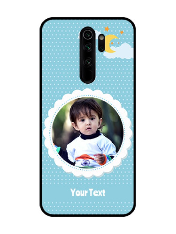 Custom Redmi Note 8 Pro Custom Metal Phone Case - Violet Pattern Design