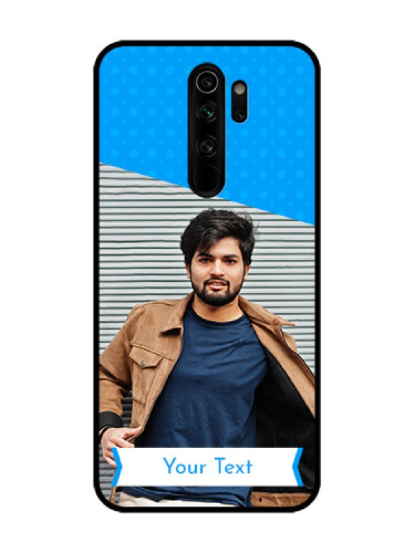 Custom Redmi Note 8 Pro Custom Metal Phone Case - Simple Blue Color Design