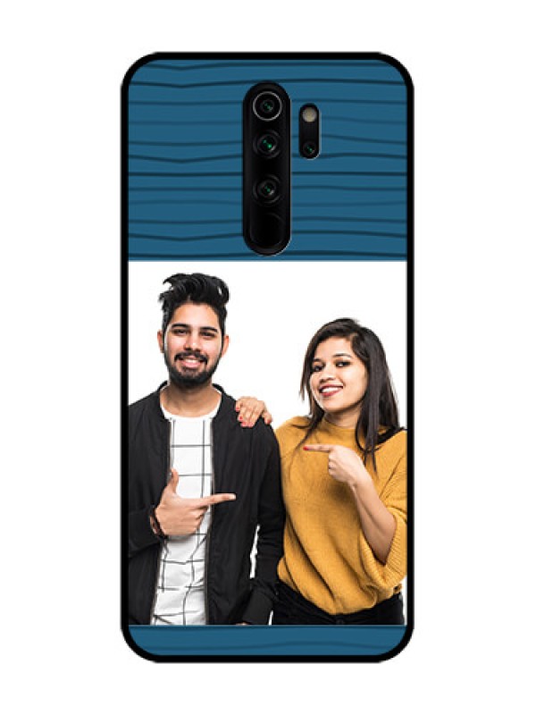 Custom Redmi Note 8 Pro Custom Metal Phone Case - Blue Pattern Cover Design