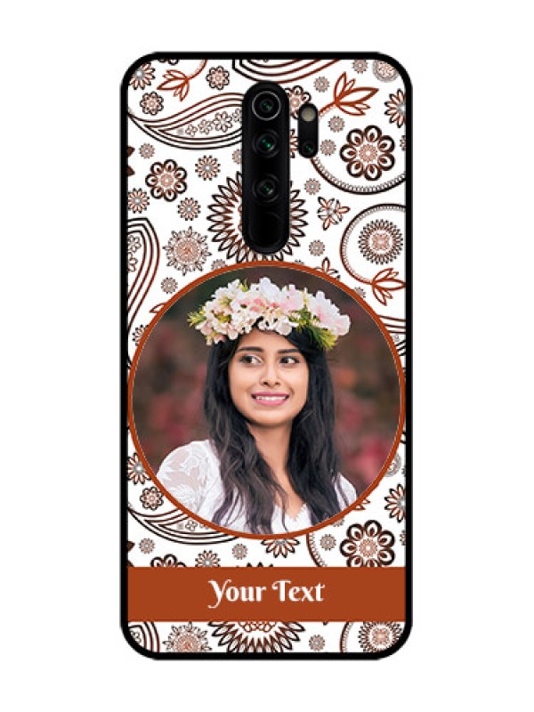 Custom Redmi Note 8 Pro Custom Metal Phone Case - Abstract Flower Design