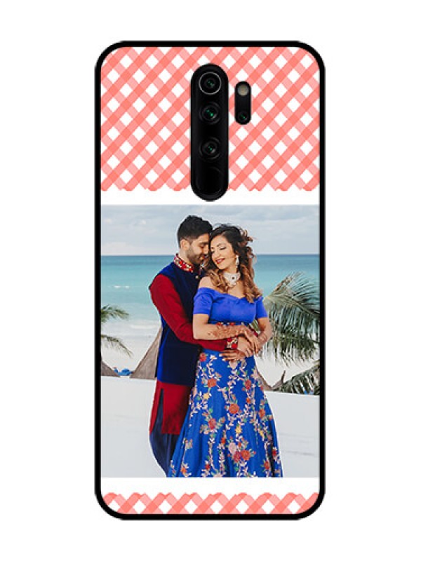 Custom Redmi Note 8 Pro Custom Metal Phone Case - Pink Pattern Design