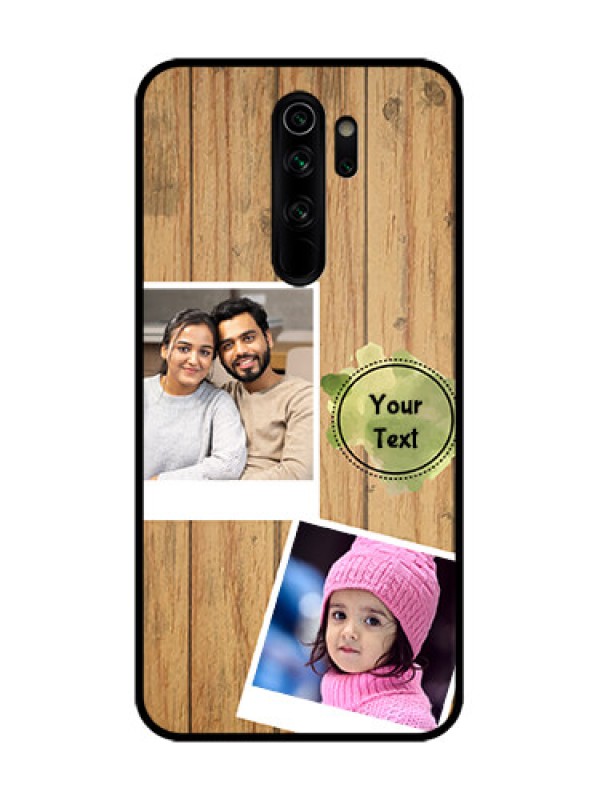 Custom Redmi Note 8 Pro Custom Metal Phone Case - Wooden Texture Design