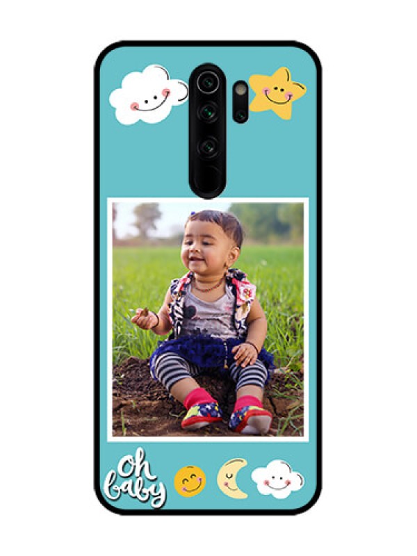 Custom Redmi Note 8 Pro Custom Metal Phone Case - Smiley Kids Stars Design