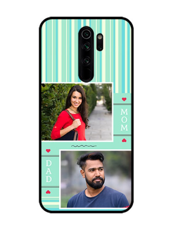 Custom Redmi Note 8 Pro Custom Metal Phone Case - Mom and Dad Pic Design