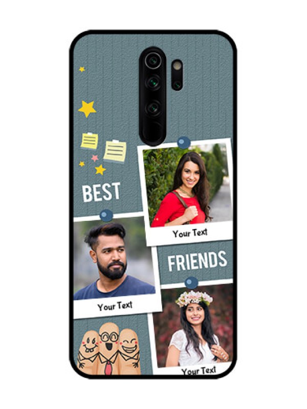 Custom Redmi Note 8 Pro Custom Metal Phone Case - Sticky Frames And Friendship Design