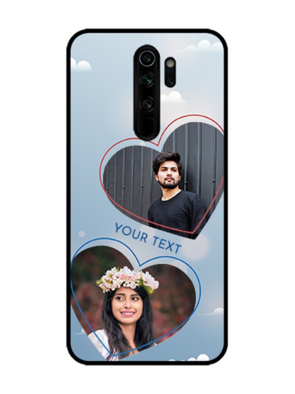 Custom Redmi Note 8 Pro Custom Metal Phone Case - Blue Color Couple Design