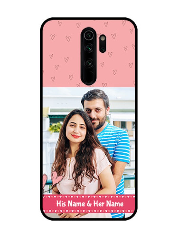 Custom Redmi Note 8 Pro Custom Metal Phone Case - Love Design Peach Color