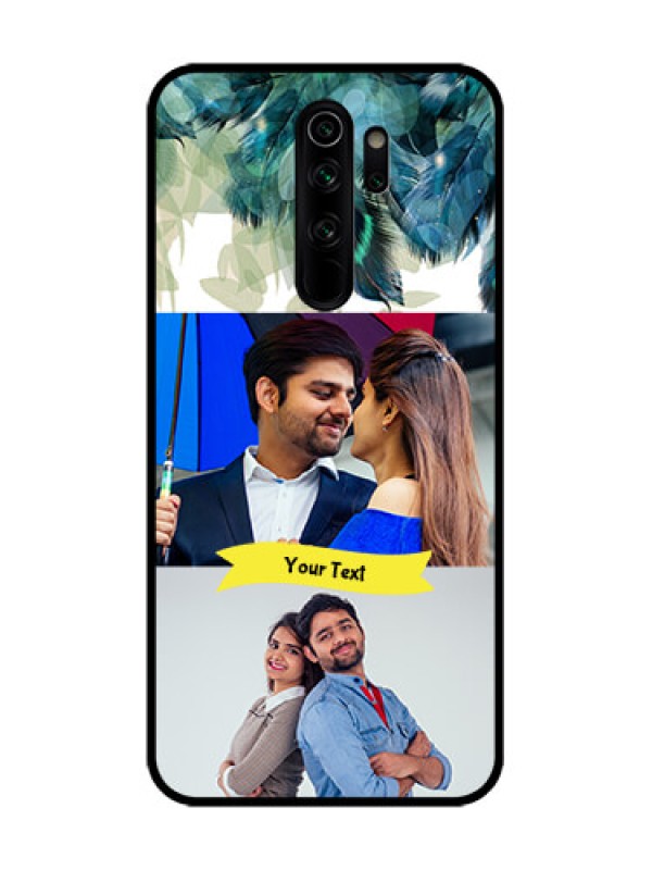 Custom Redmi Note 8 Pro Custom Metal Phone Case - Image With Boho Peacock Feather Design