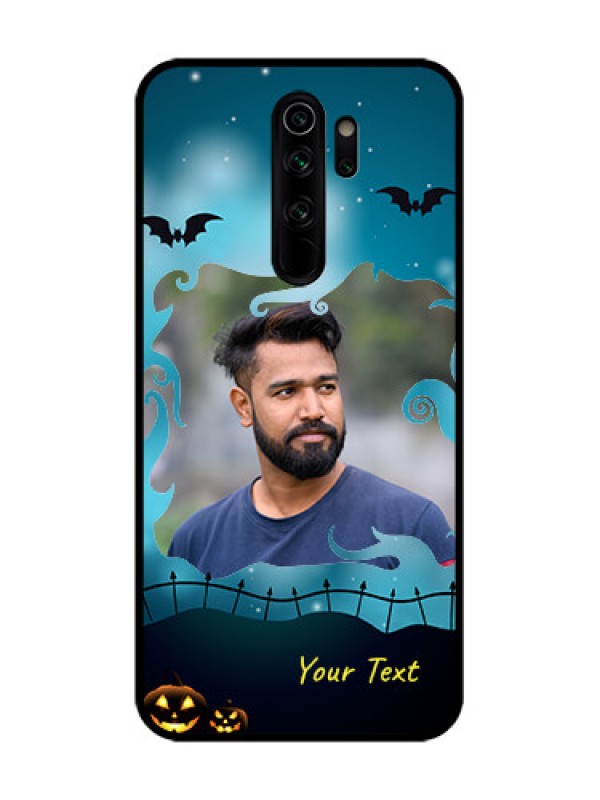 Custom Redmi Note 8 Pro Custom Metal Phone Case - Halloween Frame Design